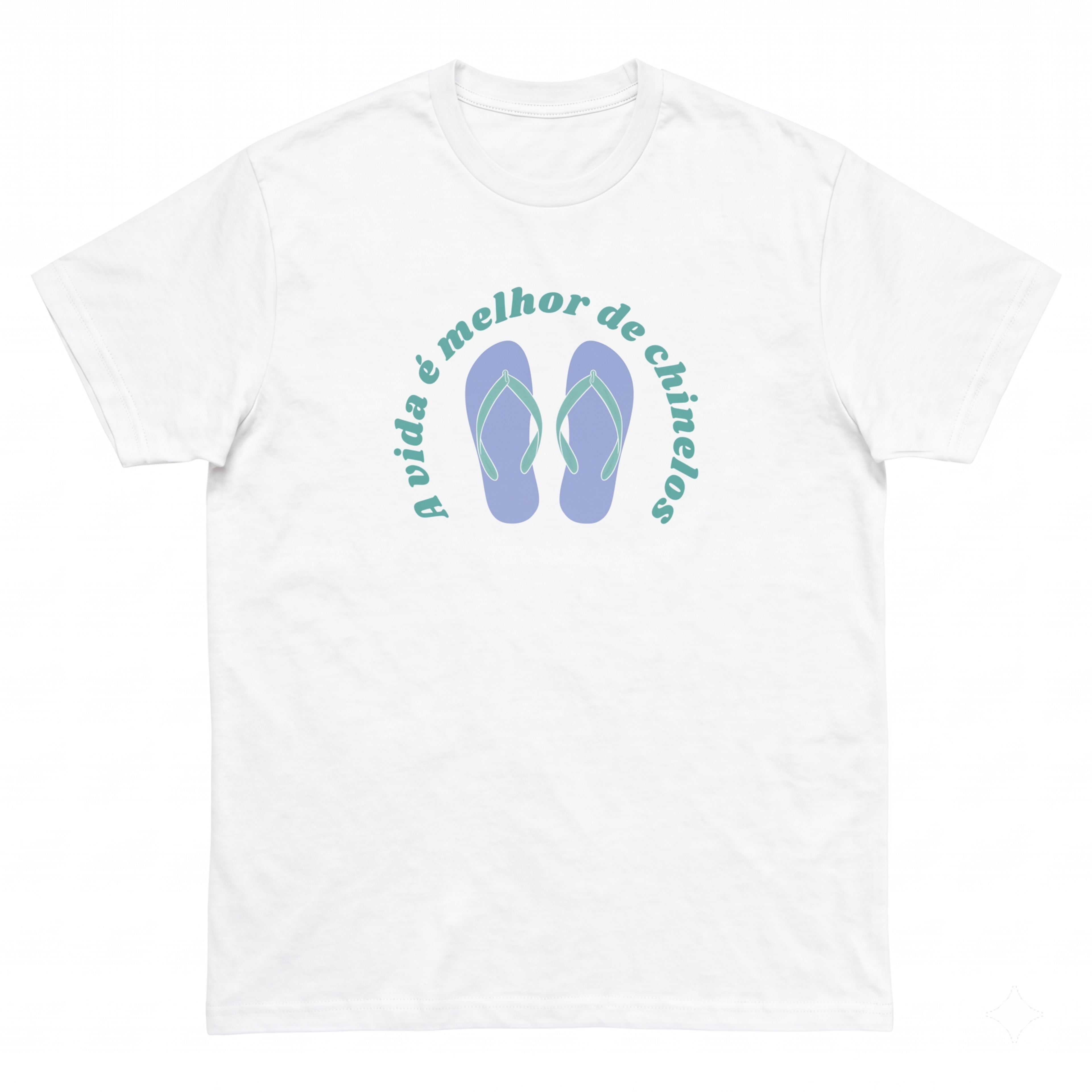 TSHIRT UNISEXO MODELO 'A VIDA É MELHOR DE CHINELOS'