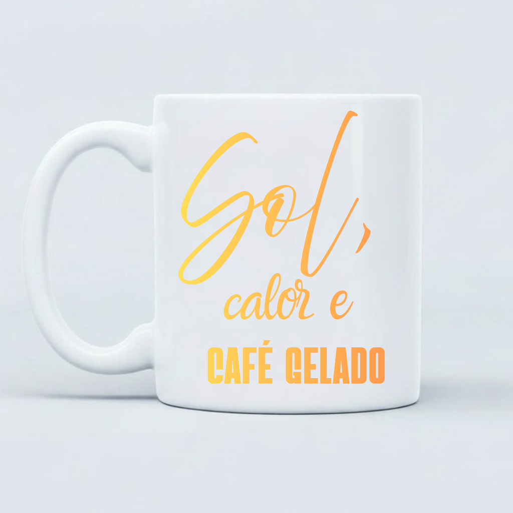 CANECA VERÃO, CALOR E CAFÉ
