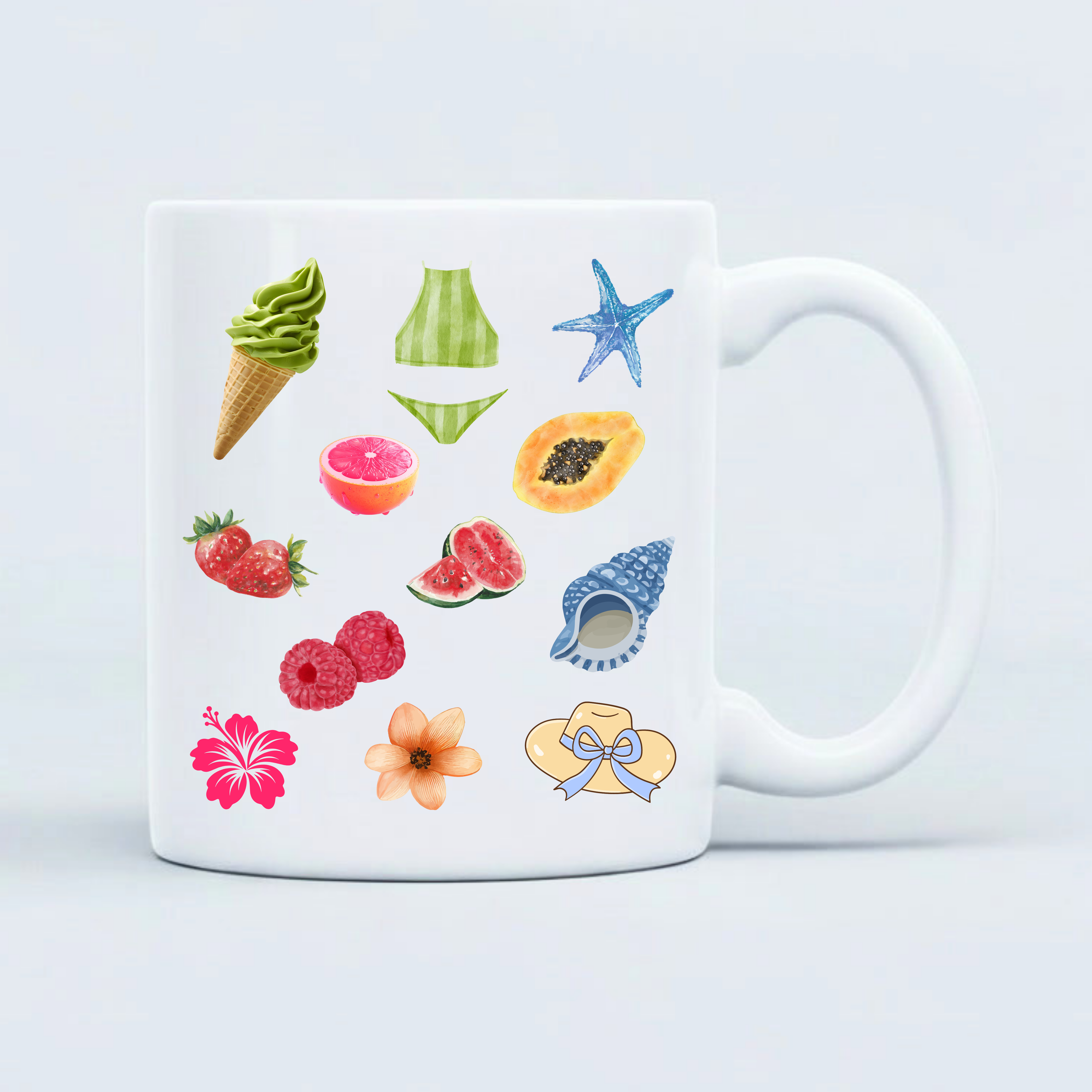 CANECA VERÃO, CALOR E CAFÉ